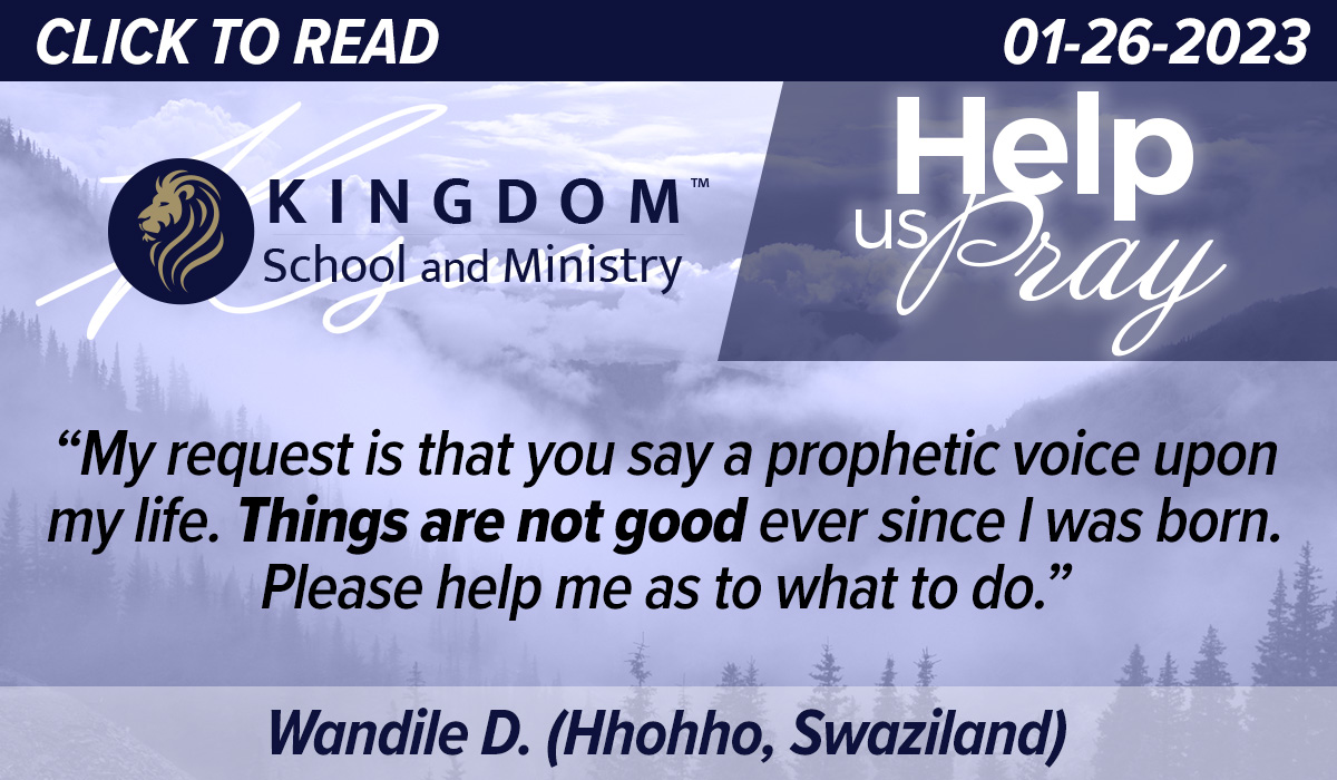 My request is that can u say a prophetic voice upon my life, things are not good ever since l was born. Please help me as to what to do.