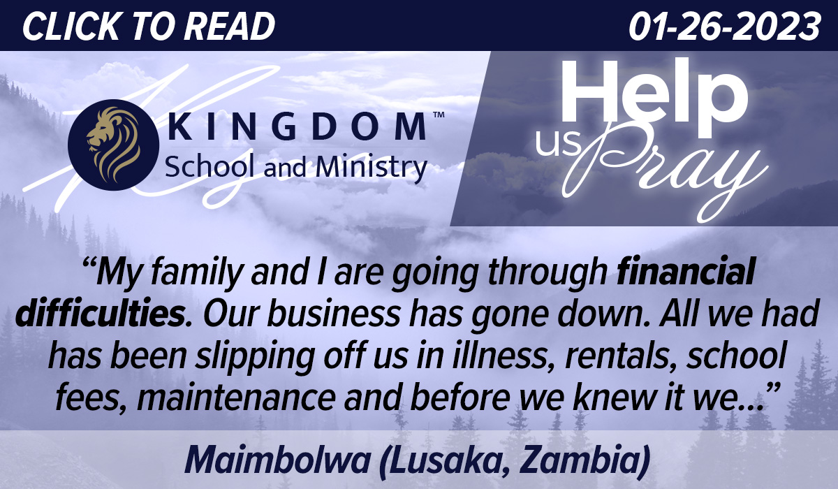 My family and I are going through financial difficulties, our business has gone down, all we had has been slipping off us in illness, rentals, school fees maintainance and before we knew it we were bankrupt, and we owe so much. I have been praying for a financial breakthrough for the past one year but it's like the more I pray the more the situation is getting worse. We literally live on one meal per day . Kindly stand in the gap for us and help us pray for a breakthrough. If we have annoyed Our God in any way we ask for forgiveness, let him hear our prayer and fulfill His promise in Isaiah 45:3 Amen.