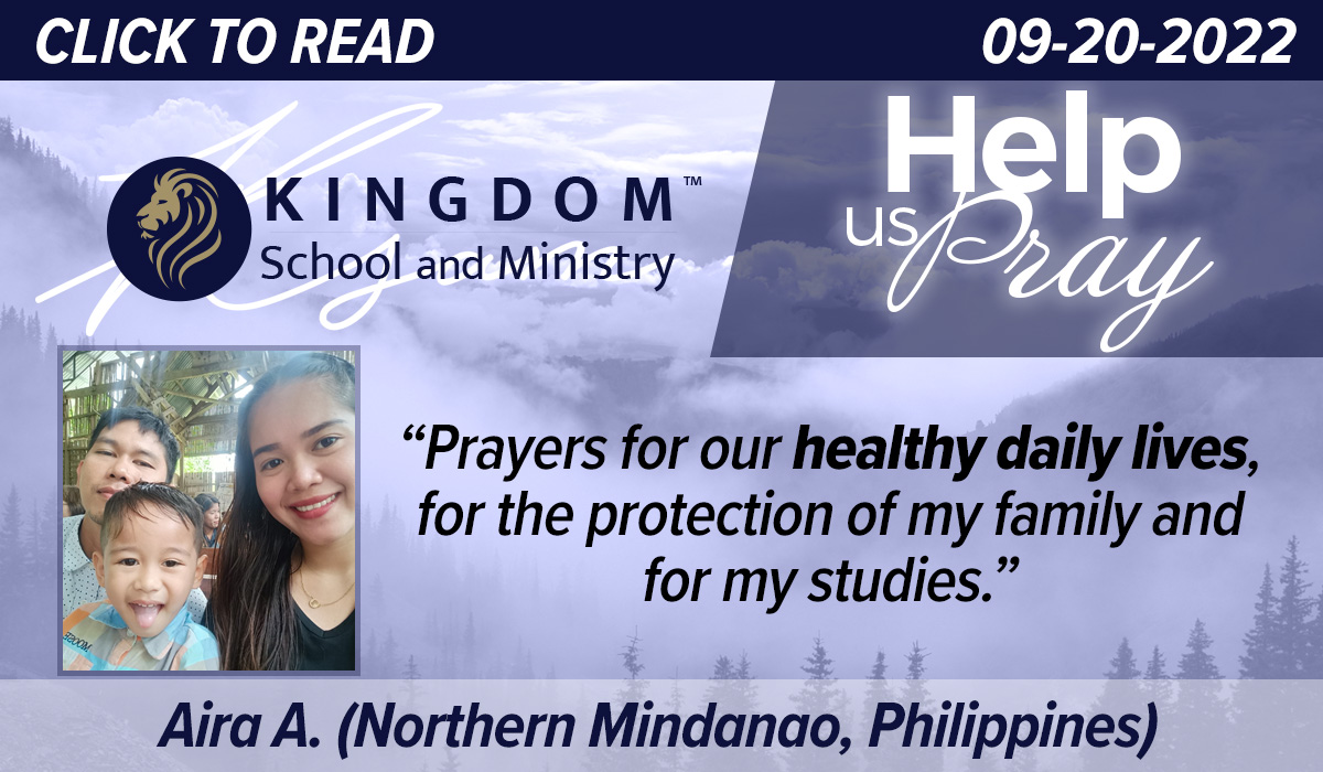 For our healthy daily lives, for the protection of my family and for my studies.